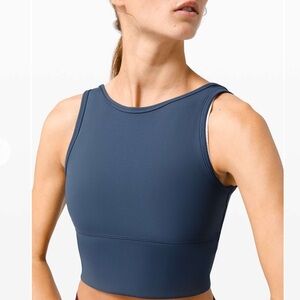 Lululemon Power Pivot Tank Everlux Iron Blue 10